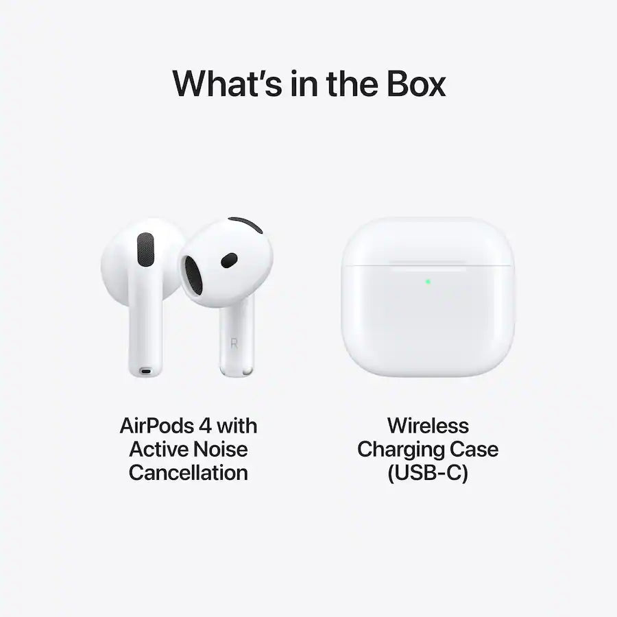 Apple AirPods 4 with Active Noise Cancellation - White