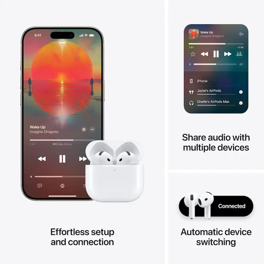 Apple AirPods 4 with Active Noise Cancellation - White