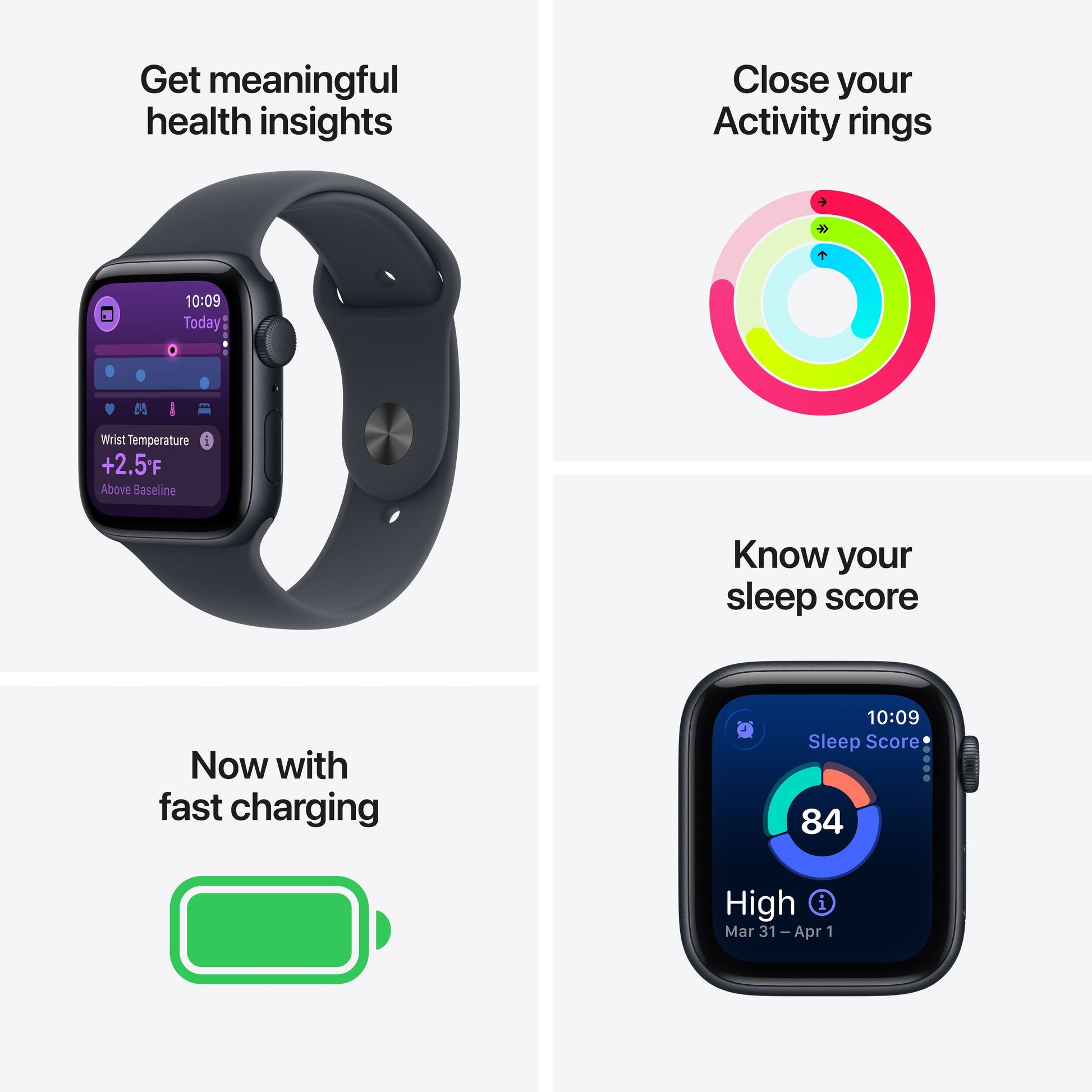 Apple Watch SE 3 Midnight - side view